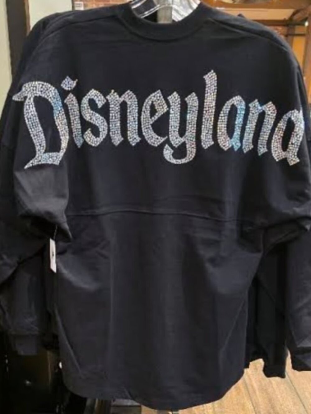 Disney Parks Disneyland Resort Black Bedazzled Rhinestone Spirit Jersey NWT
